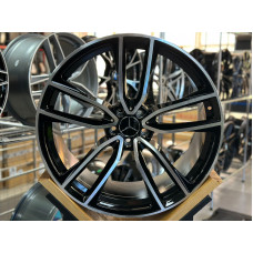 Диск литой MERCEDES AMG 5505 D22 9.5/10.5 5X112 ET35/ET30 66.6 GLOSS BLACK FACE
