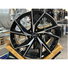 Диски литые AUDI D5491 D19 8.5 5X112 ET35 66.45 Black Polished with Clear Lacquer